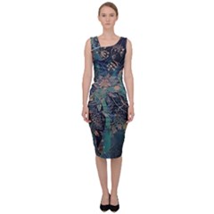 Ai Generated Flower Trees Forest Mystical Forest Sleeveless Pencil Dress by Ravend