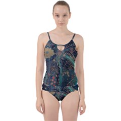 Ai Generated Flower Trees Forest Mystical Forest Cut Out Top Tankini Set by Ravend