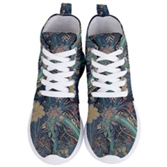 Ai Generated Flower Trees Forest Mystical Forest Women s Lightweight High Top Sneakers by Ravend