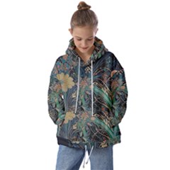 Ai Generated Flower Trees Forest Mystical Forest Kids  Oversized Hoodie by Ravend