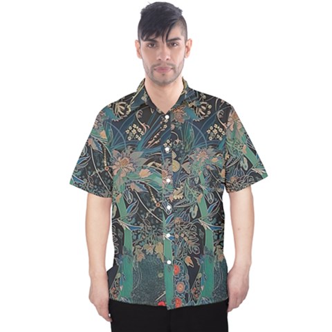 Ai Generated Flower Trees Forest Mystical Forest Men s Hawaii Shirt by Ravend
