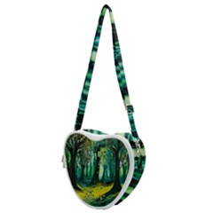 Ai Generated Trees Forest Mystical Forest Nature Art Heart Shoulder Bag