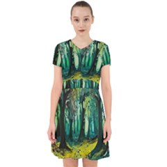 Ai Generated Trees Forest Mystical Forest Nature Art Adorable In Chiffon Dress