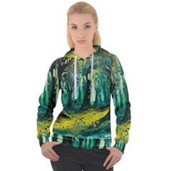 Ai Generated Trees Forest Mystical Forest Nature Art Women s Overhead Hoodie