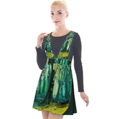 Ai Generated Trees Forest Mystical Forest Nature Art Plunge Pinafore Velour Dress