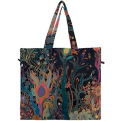 Ai Generated Trees Forest Mystical Forest Nature Canvas Travel Bag