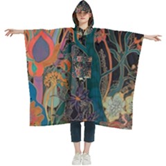 Ai Generated Trees Forest Mystical Forest Nature Women s Hooded Rain Ponchos by Ravend