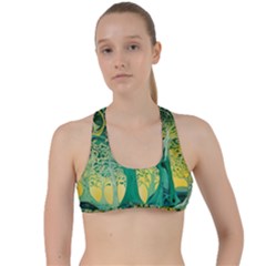 Nature Trees Forest Mystical Forest Jungle Criss Cross Racerback Sports Bra by Ravend
