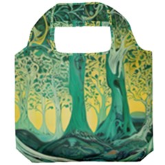 Nature Trees Forest Mystical Forest Jungle Foldable Grocery Recycle Bag