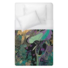 Ai Generated Flowers Trees Forest Mystical Forest Pattern Duvet Cover (single Size) by Ravend