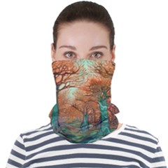 Ai Generated Tree Forest Mystical Forest Nature Face Seamless Bandana (adult) by Ravend