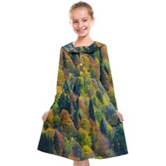 Forest Trees Leaves Fall Autumn Nature Sunshine Kids  Midi Sailor Dress