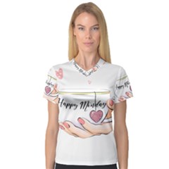 Happy Monday V-Neck Sport Mesh Tee