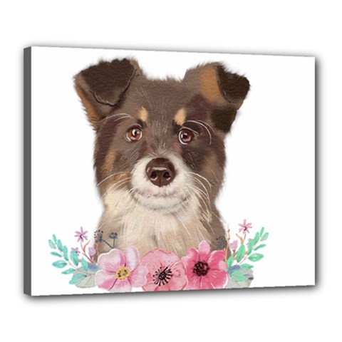 Watercolor Dog Canvas 20  X 16  (stretched) by SychEva