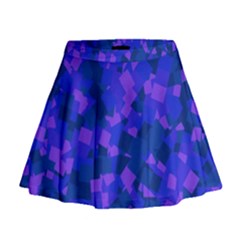 Cold Colorful Geometric Abstract Pattern Mini Flare Skirt by dflcprintsclothing