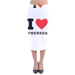 I Love Theresa Velvet Midi Pencil Skirt by ilovewhateva