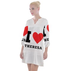 I Love Theresa Open Neck Shift Dress by ilovewhateva