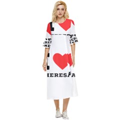 I Love Theresa Double Cuff Midi Dress by ilovewhateva