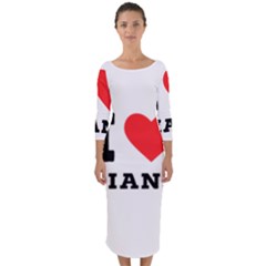 I Love Diane Quarter Sleeve Midi Bodycon Dress by ilovewhateva