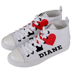 I Love Diane Women s Mid-top Canvas Sneakers by ilovewhateva