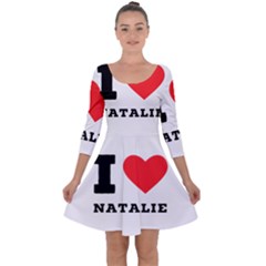 I love natalie Quarter Sleeve Skater Dress