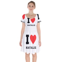 I Love Natalie Short Sleeve Bardot Dress