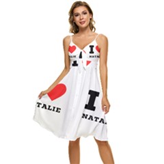 I Love Natalie Sleeveless Tie Front Chiffon Dress by ilovewhateva