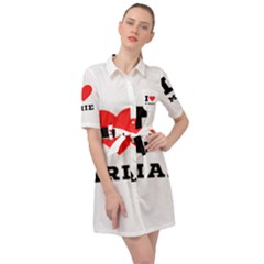 I Love Marie Belted Shirt Dress by ilovewhateva