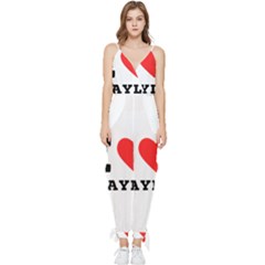 I Love Kayla Sleeveless Tie Ankle Chiffon Jumpsuit by ilovewhateva