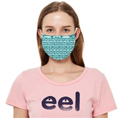 Teal And White Owl Pattern Cloth Face Mask (Adult)