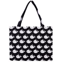 Cute Whale Illustration Pattern Mini Tote Bag by GardenOfOphir