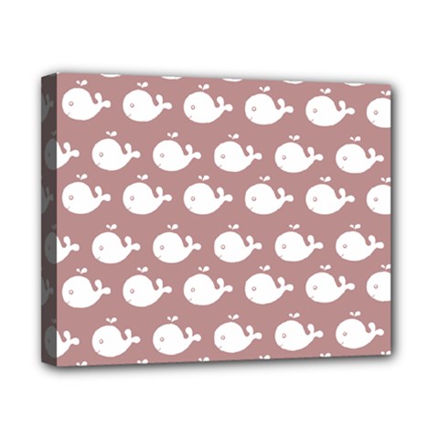 Cute Whale Illustration Pattern Canvas 10  X 8  (stretched) by GardenOfOphir