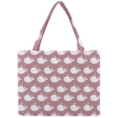 Cute Whale Illustration Pattern Mini Tote Bag by GardenOfOphir