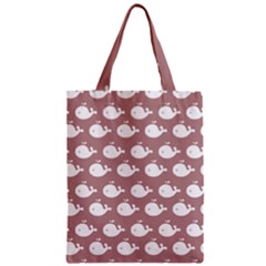 Cute Whale Illustration Pattern Zipper Classic Tote Bag by GardenOfOphir