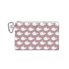 Cute Whale Illustration Pattern Canvas Cosmetic Bag (small) by GardenOfOphir