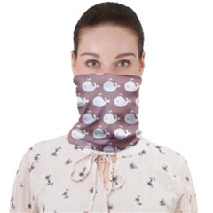 Cute Whale Illustration Pattern Face Covering Bandana (adult) by GardenOfOphir