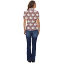Cute Whale Illustration Pattern Women s Short Sleeve Double Pocket Shirt View4