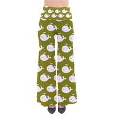 Cute Whale Illustration Pattern So Vintage Palazzo Pants by GardenOfOphir