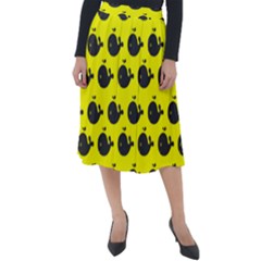 Cute Whale Illustration Pattern Classic Velour Midi Skirt  by GardenOfOphir