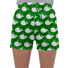 Cute Whale Illustration Pattern Sleepwear Shorts by GardenOfOphir