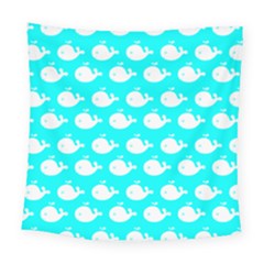 Cute Whale Illustration Pattern Square Tapestry (large) by GardenOfOphir