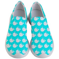 Cute Whale Illustration Pattern Women s Lightweight Slip Ons by GardenOfOphir