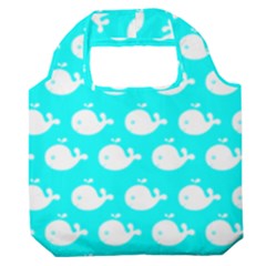 Cute Whale Illustration Pattern Premium Foldable Grocery Recycle Bag by GardenOfOphir