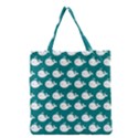Cute Whale Illustration Pattern Grocery Tote Bag View1