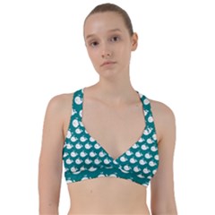 Cute Whale Illustration Pattern Sweetheart Sports Bra