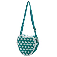 Cute Whale Illustration Pattern Heart Shoulder Bag