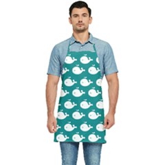 Cute Whale Illustration Pattern Kitchen Apron