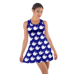 Cute Whale Illustration Pattern Cotton Racerback Dress by GardenOfOphir