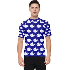 Cute Whale Illustration Pattern Men s Short Sleeve Rash Guard by GardenOfOphir