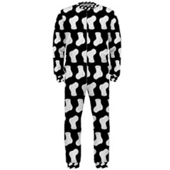 Black And White Cute Baby Socks Illustration Pattern Onepiece Jumpsuit (men) by GardenOfOphir